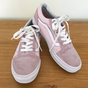 Pink Suede and Canvas Vans Sneakers